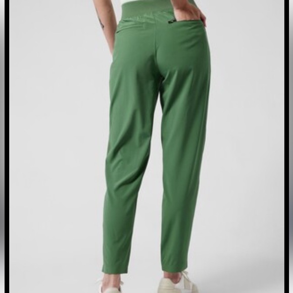 Athleta Brooklyn ankle pants size 14p green new with tags active wear - Picture 4 of 14